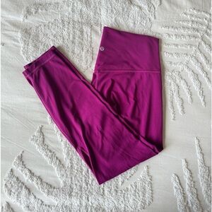 Pink Lululemon Align Leggings, Size 10, 25 inch, “Deep Fuschia” color